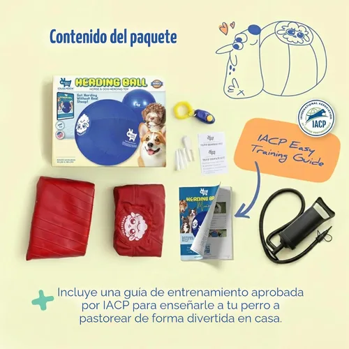 Vista 3 de Race&Herd Pelota de pastoreo XXL original de 25 pulgadas para perros grandes, juguetes de pastoreo, pelota duradera para perros grandes al aire