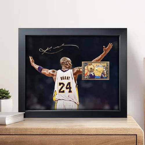 Vista 2 de sufenvera Collage de foto firmado de película de Kobe Bryant, póster enmarcado de recuerdos de Kobe, regalos para fanáticos del baloncesto