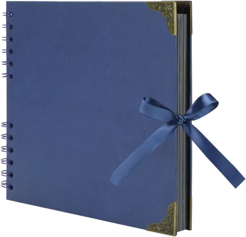 Vista 7 de LOYAL BOOK Álbum de recortes (8 x 8 pulgadas) Álbum de recortes 60 páginas, ideal para tus álbumes de recortes, álbumes de fotos familiares de boda