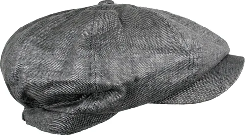 Vista 5 de Sombrero de lino para hombre de 8 paneles Applejack Gatsby Newsboy Ivy