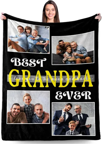 Vista 24 de Regalos personalizados para novio, novia, regalo personalizado para marido y esposa, mantas personalizadas con imágenes, manta de fotos