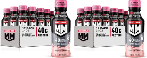 Vista 11 de Muscle Milk Pro Advanced Nutrition - Batido de proteínas, chocolate Knockout, botella de 14 onzas líquidas, paquete de 12, 1.41 onzas de proteína