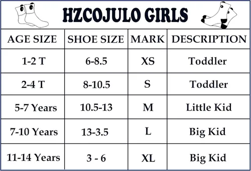 Vista 2 de HzCojulo - Medias de algodón para niñas pequeñas y grandes, 5 pares