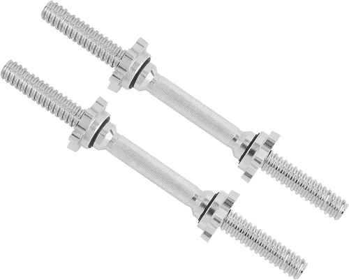 Vista 13 de Yes4All Threaded Dumbbell Handles, Adjustable Dumbbell Bar Pair, 14/16/18/24-Inch Sizes, Fits 1" or 1.15" Plates, Non-Slip Grip, Secure Star-Lock