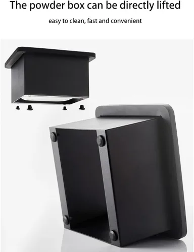 Vista 6 de Caja de acero inoxidable para café molido con base antideslizante extraíble, absorbente de golpes para molienda de filtro de portafiltros (S)