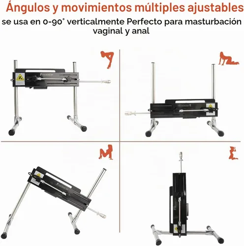 Vista 3 de FREDORCH Máquina sexual premium, versión con cable, doble carrera de varilla de 1.2 in a 5.9 in, longitud telescópica ajustable con accesorios