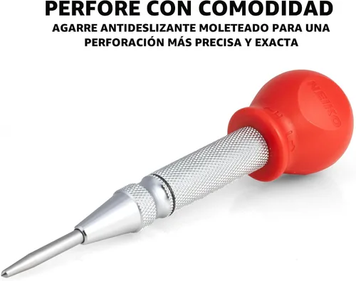 Vista 5 de NEIKO 02638A - Punzón central automático de 5 pulgadas para metal, herramienta de perforación central con resorte de impacto ajustable, punzón