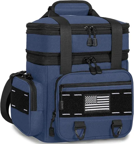 Vista 8 de TENKIST Lonchera táctica expandible, bolsa enfriadora de almuerzo con aislamiento grande, resistente a prueba de fugas, para hombres y adultos