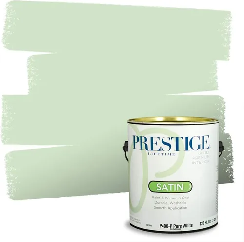 Vista 197 de PRESTIGE Pintura exterior e imprimación en uno, aloe, plano, 1 galón