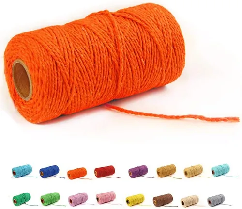 Vista 12 de FLIPPED (109 yardas/1.5 mm/35 colores opcionales) 109 cuerdas de macramé para manualidades, cuerda de algodón para macramé, cuerda de panadero