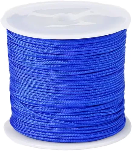 Vista 11 de Cordón de nailon de 0.020 in, hilo de ajuste para nudos chinos, collares, joyería, macramé, cuentas, pulseras de 150 yardas (negro)