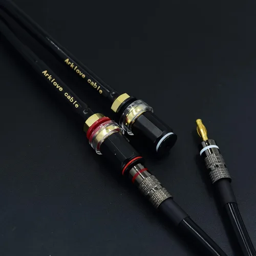 Vista 3 de Arklove 2 paquetes de 12 awg enchufe macho Speakon a Banana hembra adaptador de altavoz de 0.157 in cable de conversión de cable de audio