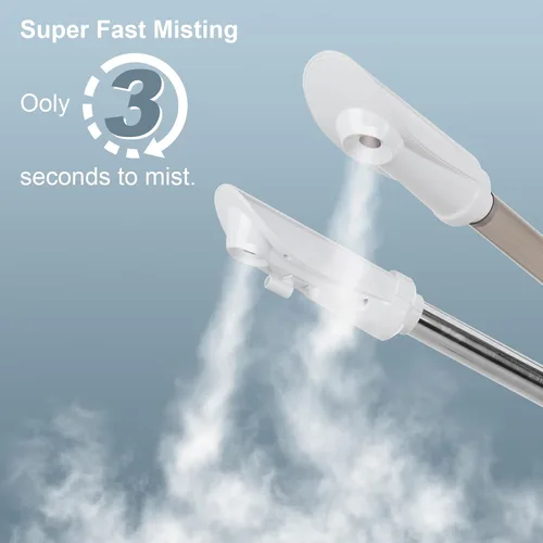 Vista 8 de VARIPOWDER Vaporizador facial profesional 3 en 1 para cara con boquilla caliente y fría, lámpara de aumento 5X, vaporizador facial para esteticista