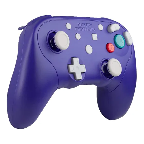 Vista 2 de Retro Fighters BattlerGC Wireless Controller - Gamecube, Game Boy Player, Switch & PC Compatible (Blue/Purple)