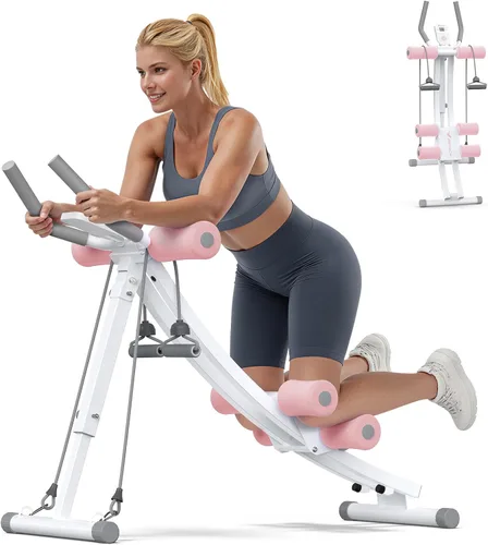 Vista 10 de MERACH Ab Machine, Ab Workout Equipment, Adjustable Ab Trainer Machine Foldable Abdominal Trainer for Stomach Workout with LCD Monitor at Home Gym