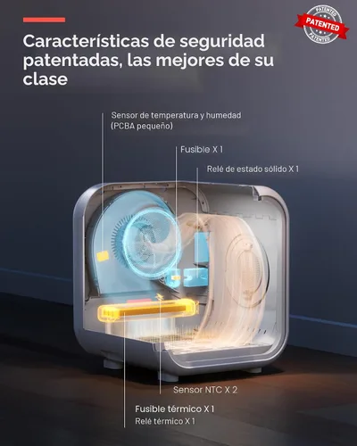 Vista 7 de HomeRunPet Secador para gatos, caja automática y silenciosa de 360° eficiente con control inteligente de temperatura, ideal para perros pequeños