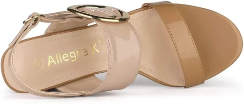 Vista 5 de Allegra K Sandalias de tacón alto para mujer
