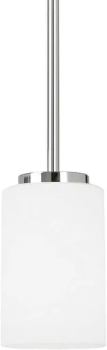 Vista 2 de Sea Gull Lighting 61160-05 Oslo - Lámpara colgante de una sola luz, acabado cromado