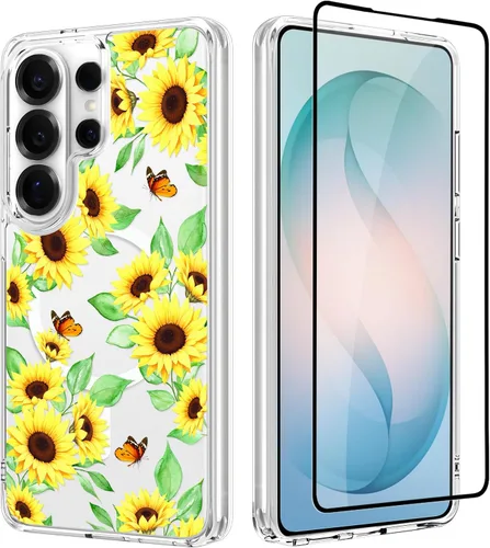 Vista 34 de OOK Funda para iPhone 17 Pro compatible con Magsafe, con protector de pantalla, elegante lazo estético, delgado, transparente, magnético, a prueba
