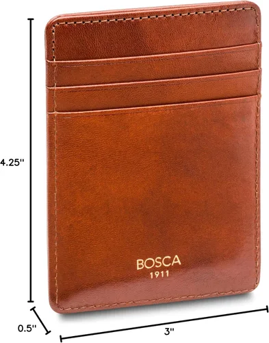 Vista 10 de Bosca Cartera con bolsillo frontal para hombre en piel vieja - RFID