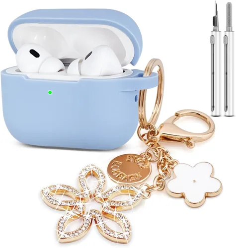 Vista 10 de KOUJAON Funda compatible con AirPods Pro de 2ª generación con kit de limpieza, funda protectora de silicona para auriculares Apple AirPod Pro