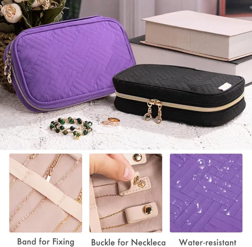 Vista 4 de Travel Jewelry Case Organizer - Small Jewelry Travel Organizer - Jewelry Holder Organizer Travel - Jewelry Travel Case for Tangel Free Necklace
