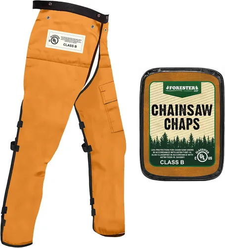 Vista 9 de FORESTER Chainsaw Chaps for Men & Women Apron-Style Chaps with Pocket & Adjustable Waist Chainsaw Safety Equipment
