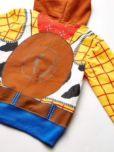 Vista 2 de Disney Disfraz de Sheriff Woody Toy Story para niños pequeños con capucha