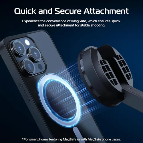 Vista 3 de ULANZI Palo de Selfie Magnético de 61'' Trípode para Teléfono con Control Remoto Inalámbrico, Soporte Extensible para Teléfono Celular, Compatible
