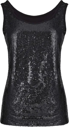 Vista 4 de Camiseta sin mangas con lentejuelas con purpurina para mujer, chaleco brillante, camisola con purpurina para mujeres y niñas