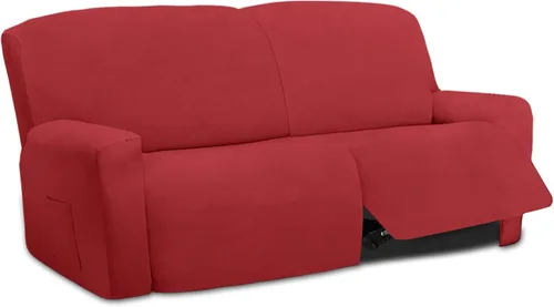 Vista 40 de Easy-Going - Funda elástica de microfibra para sofá reclinable seccional, suave vellón ajustable a tu sofá de 2 cuerpos, lavable, protector