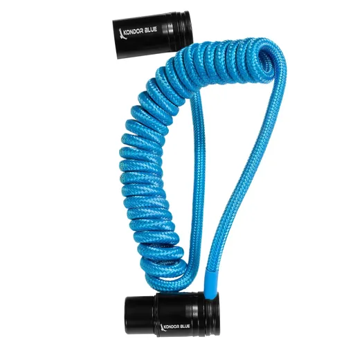 Vista 5 de KONDOR BLUE Cable XLR de ángulo recto de perfil bajo en espiral de 12-24 pulgadas, 3 pines macho a hembra Conectores de ángulo ajustable, audio