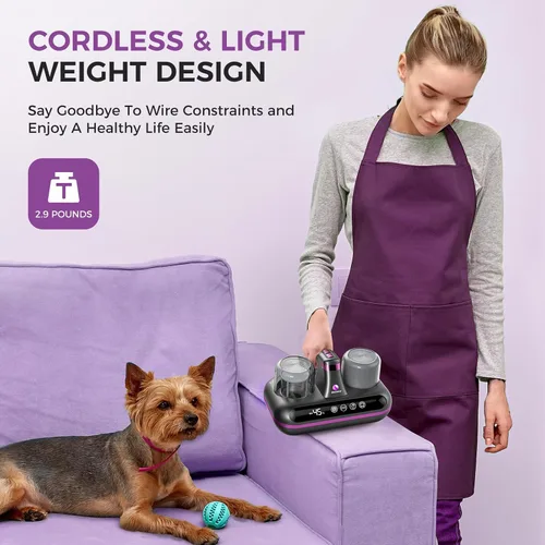 Vista 7 de Amzany Aspirador de colchón – Aspirador de cama inalámbrico 5 en 1, alimentado por tecnología ultrasónica, succión fuerte de 16 Kpa, bajo ruido