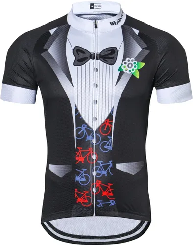 Vista 131 de Weimostar Hombre Ciclismo Jersey Manga Corta Bicicleta Ropa Multicolor Diamante