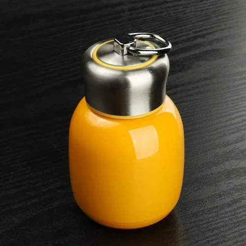 Vista 2 de Mini botella de agua de acero inoxidable de 7 onzas, mini botella de agua aislada al vacío de 6.8 fl oz a prueba de fugas, vaso deportivo, botella