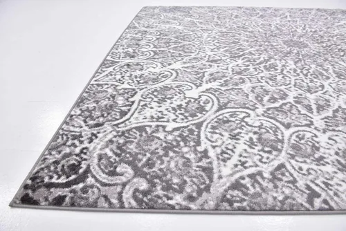 Vista 122 de Sofia, alfombra clásica de diseño abstracto, Polipropileno, Gris oscuro Gris/gris (Dark Gray/Gray)