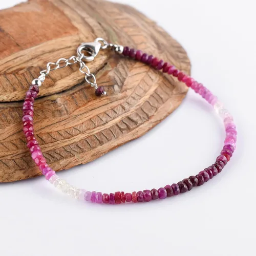Vista 18 de Gifts For Women Shaded Beads Bracelets for Women, Natural Gemstone Handmade Full Beaded Jewelry, Birthstone, Crystals and Healing Stones 925