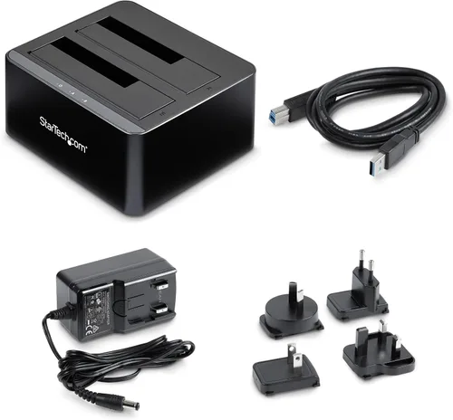 Vista 7 de StarTech - Base USB 3.0 de 2.5/3.5 pulgadas SATA HDD/SSD de doble bahía