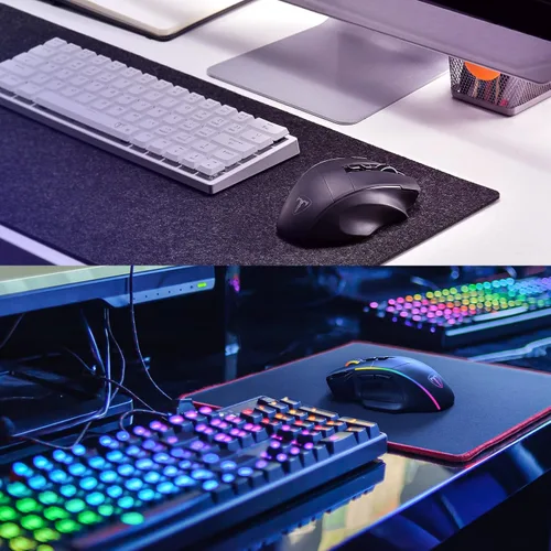 Vista 7 de RisoPhy Ratón inalámbrico para juegos, triple modo 2.4GUSB-CBluetooth hasta 10000DPI, retroiluminación Chroma RGB, mouse ergonómico con 8 botones