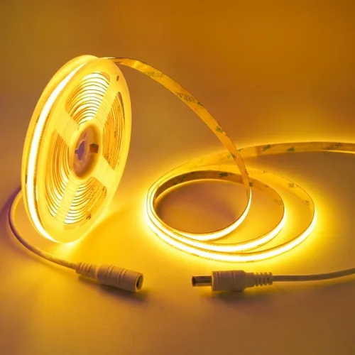 Vista 14 de Luces de tira LED 24V COB LED Blanco cálido 3000K Súper brillante tira LED 16.4 pies 5M sin puntos de alta densidad Corta y flexible para proyectos