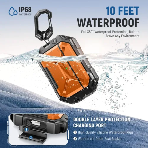 Vista 3 de MOBOSI Funda impermeable IP68 para AirPods Pro 3 y compatible con MagSafe, funda protectora de grado militar para auriculares Pro3 con bloqueo