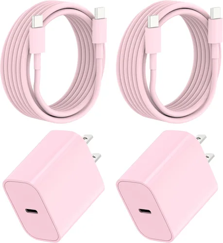 Vista 10 de Cargador de teléfono, adaptador de cargador rápido de pared PD USB C de 20 W con cable de carga súper rápido de 6 pies (A5)