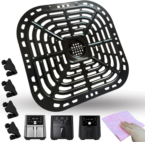 Vista 9 de Placa de parrilla de freidora de aire de 6 cuartos para freidora de aire PowerXL Vortex Pro, revestimiento antiadherente de doble capa de alta