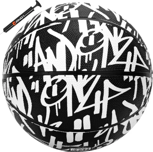 Vista 18 de AND1 Fantom Graffiti - Baloncesto de goma para uso en interiores y exteriores, construcción de canal profundo y durabilidad