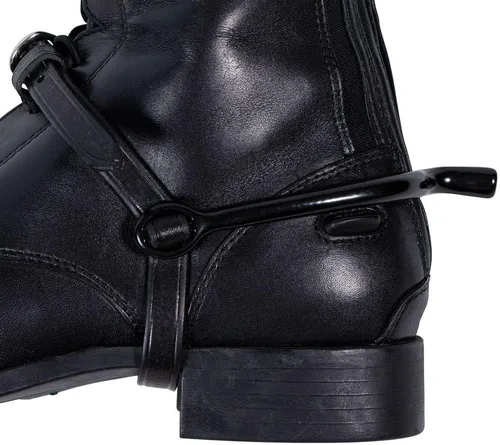 Vista 6 de Schneiders FES Ladies Prince of Wales Black Spurs Accesorio esencial para montar a caballo Acabado con recubrimiento en polvo negro Ideal