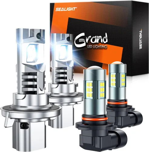 Vista 11 de SEALIGHT Bombillas LED antiniebla 9145 H10 Bule, 13,000 LM 6500K blanco frío H10, tamaño 1:1 9040 9140 9145 bombillas LED antiniebla