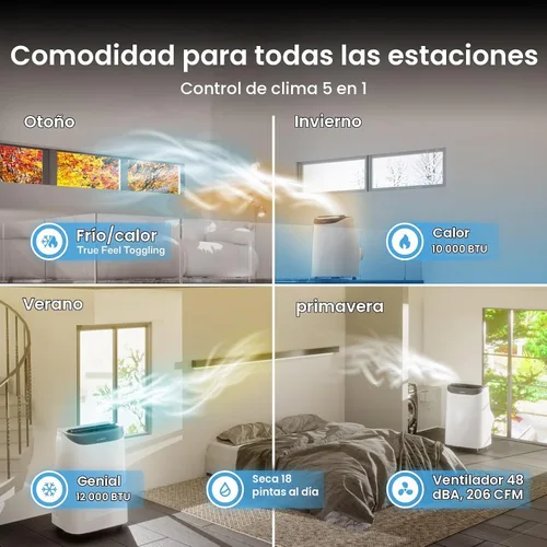 Vista 3 de AC Infinity Smart Portable Air Conditioner 5-in-1, All-Season Cool & Heat