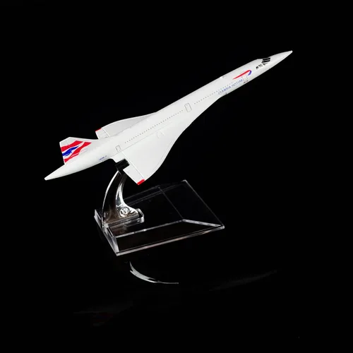 Vista 4 de 24-Hours British Airways G-BOAC Aleación Metal Souvenir Concorde Modelo Avión