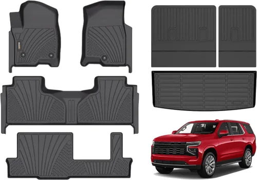 Vista 30 de Alfombrillas para todo tipo de clima y forro de carga para Volkswagen Atlas 2018-2026 (asientos de 6 pasajeros), juego completo de 3 filas