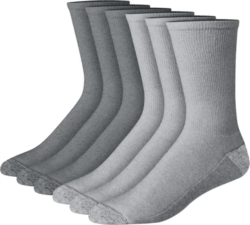 Vista 34 de Hanes Calcetines acolchados Max para hombre, absorben la humedad con control de olores, paquete múltiple